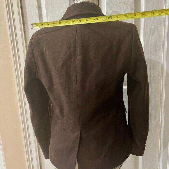 J.CREW BLAZER WOOL BLEND SZ S FRONT POCKETS MOCCA BROWN DARK ACADEMIA CORE - Picture 10 of 14